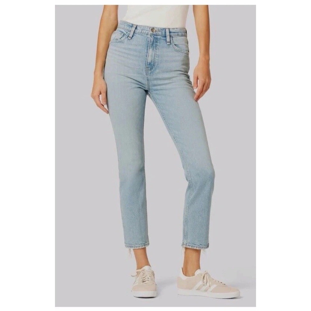 Hudson Harlow Ultra High Rise Cigarette Ankle Isla Blue Jeans 26x27 Light Wash